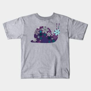 Funky Floral Snail Kids T-Shirt